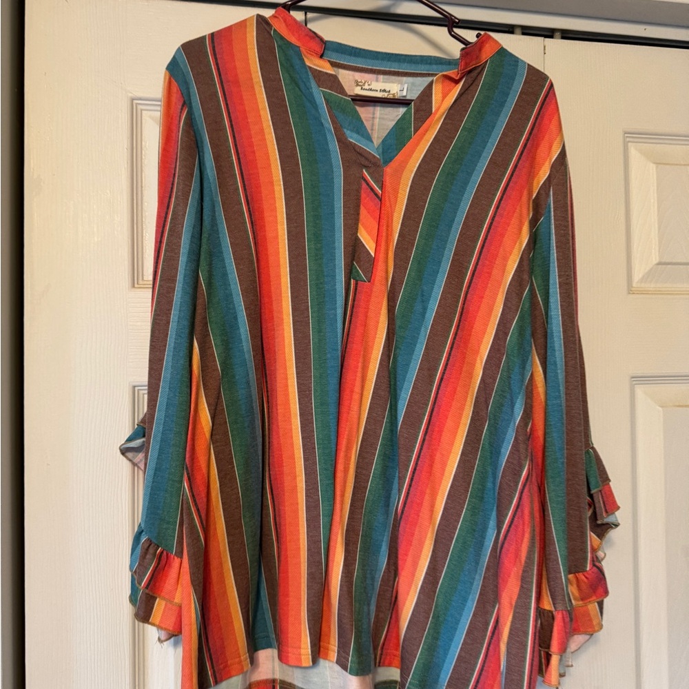Multicolor Striped Women's Top (serape)
